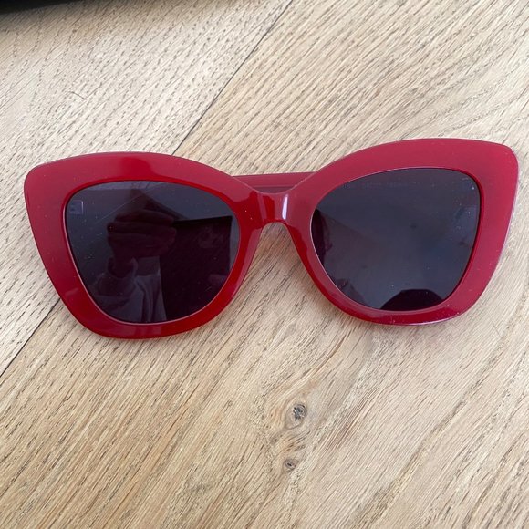 Zara Accessories Zara Cat Eye Sunglasses In Red Poshmark